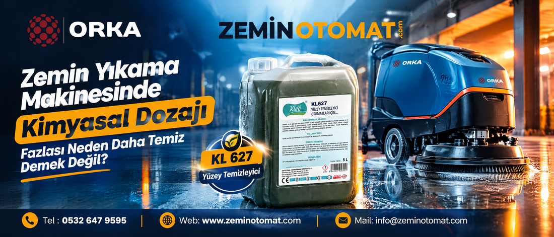 Zemin Yıkama Makinesinde Kimyasal Dozajı: Fazlası Neden Daha Temiz Demek Değil?