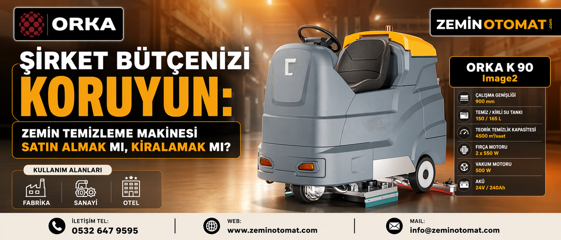 Şirket Bütçenizi Koruyun: Zemin Temizleme Makinesi Satın Almak mı, Kiralamak mı?
