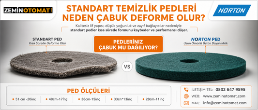 Standart Temizlik Pedleri Neden Çabuk Deforme Olur? Norton Ped Dayanıklılık Farkı