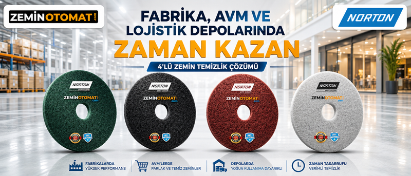 Fabrika, AVM ve Lojistik Depolarında Zaman Kazandıran 4'lü Zemin Temizlik Çözümü