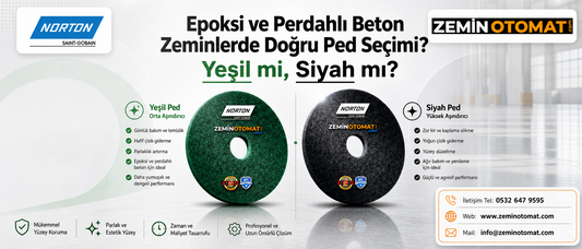 Epoksi ve Perdahlı Beton Zeminlerde Doğru Ped Seçimi: Yeşil mi, Siyah mı?