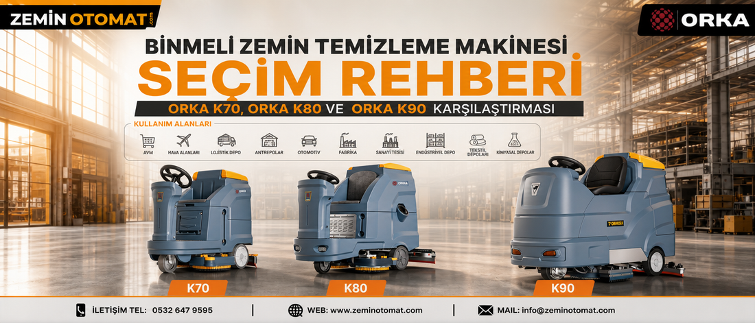 Binmeli Zemin Temizleme Makinesi Seçim Rehberi: Orka K70, K80 ve K90 Karşılaştırması