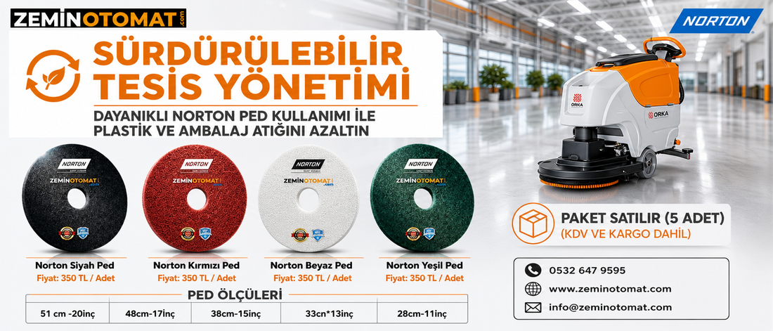 Sürdürülebilir Tesis Yönetimi: Dayanıklı Norton Ped Kullanımı İle Plastik ve Ambalaj Atığını Azaltın