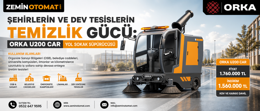 Şehirlerin ve Dev Tesislerin Temizlik Gücü: Orclean U200 CAR Yol Sokak Süpürücüsü
