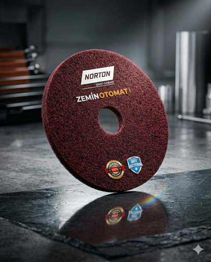 Norton Polish Kırmızı Zemin Temizleme Pedi (Antimikrobiyal)