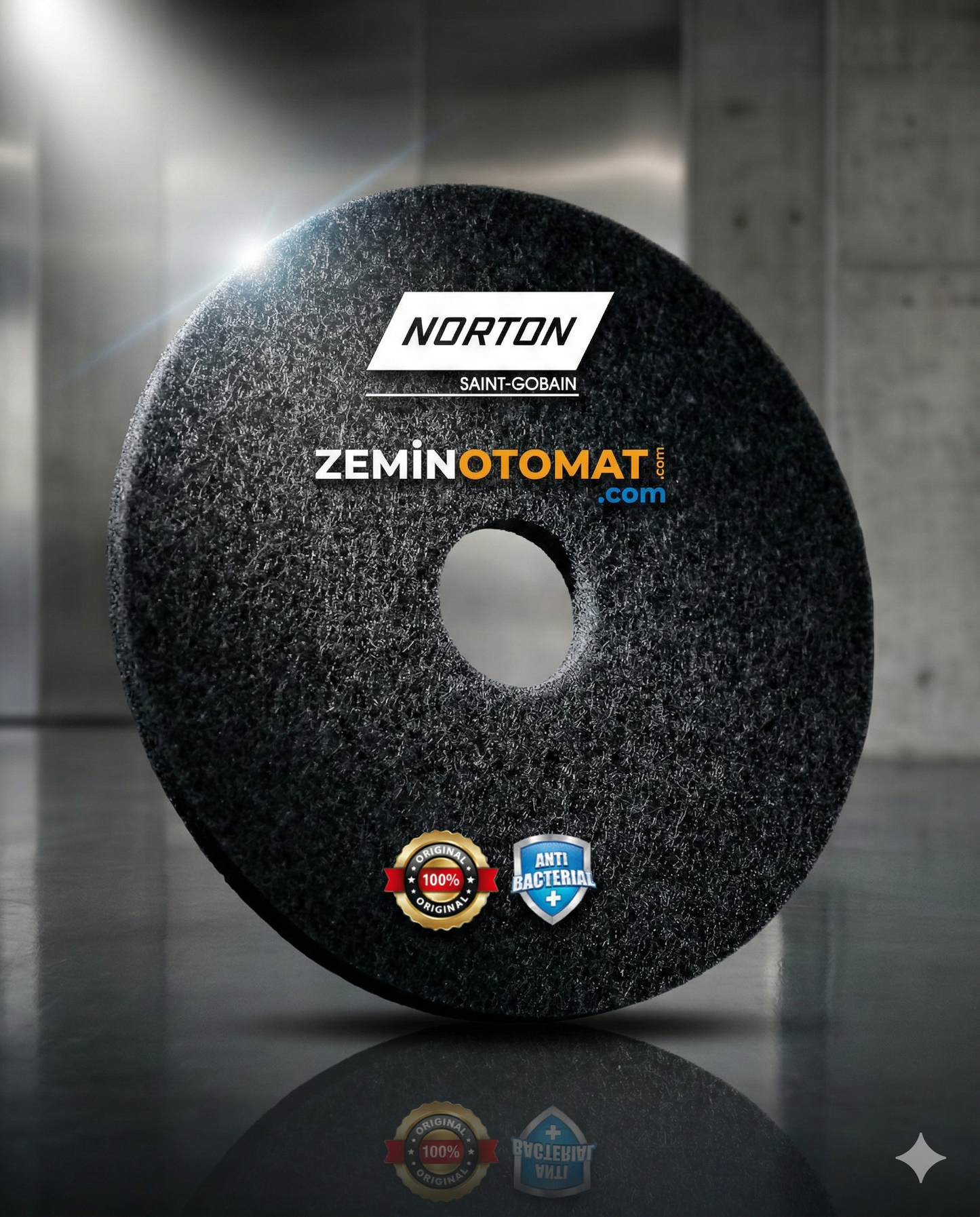Norton Heavy Duty Siyah Zemin Temizleme Pedi (Antimikrobiyal)