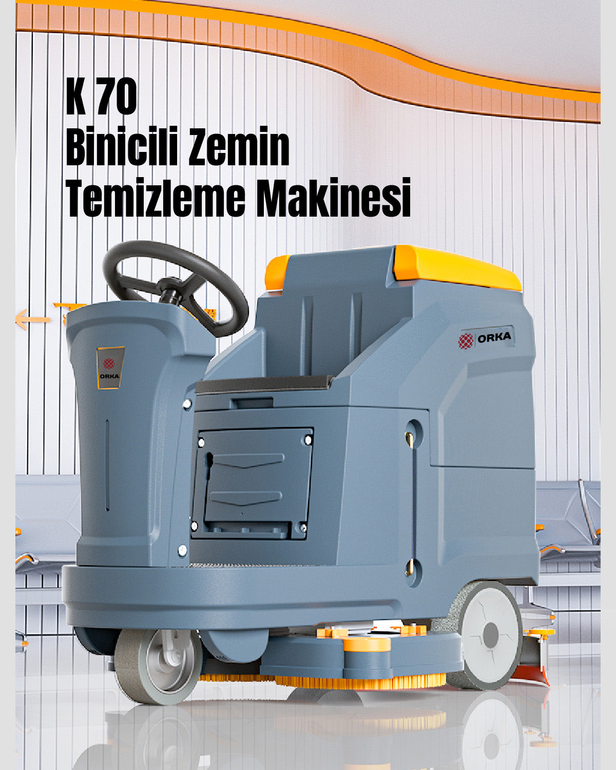 Orka K70 Binmeli Zemin Temizleme Makinesi (Tek Fırçalı)