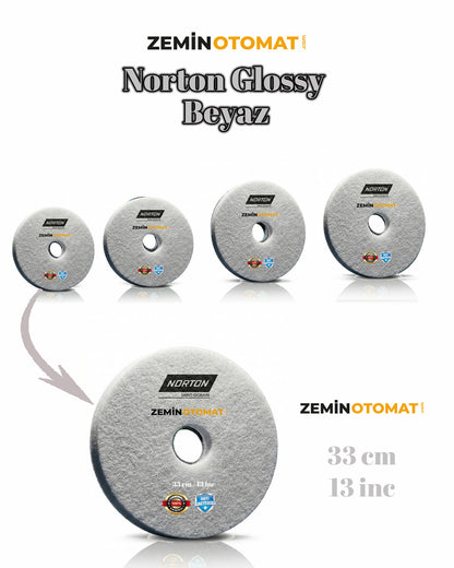 Norton Glossy Beyaz Zemin Zemin Temizleme Pedi (Antimikrobiyal)