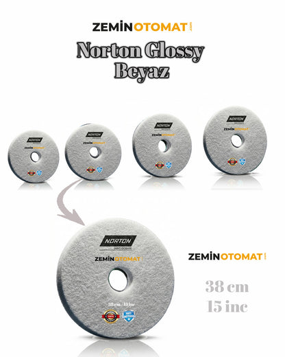 Norton Glossy Beyaz Zemin Zemin Temizleme Pedi (Antimikrobiyal)
