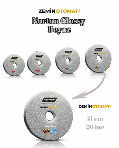 Norton Glossy Beyaz Zemin Zemin Temizleme Pedi (Antimikrobiyal)