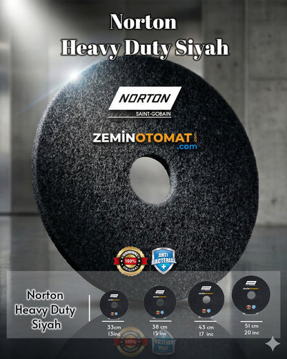 Norton Heavy Duty Siyah Zemin Temizleme Pedi (Antimikrobiyal)